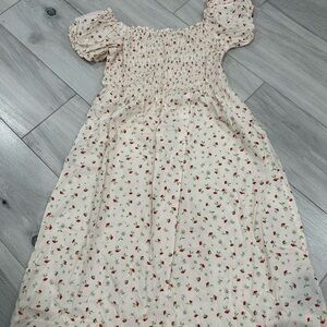 H&M Cream Floral Maxi Dress